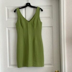 BCBG dress in parrot green